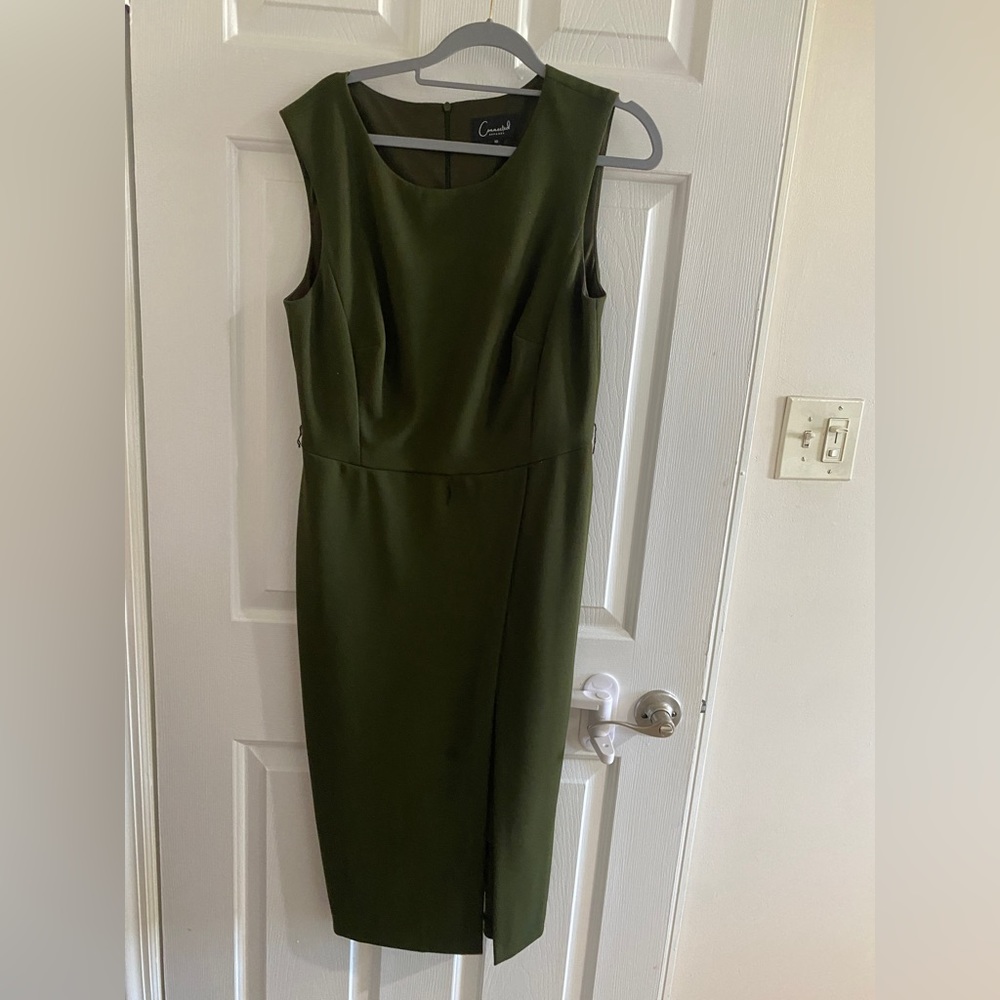Olive green connected apparel dress sz 10